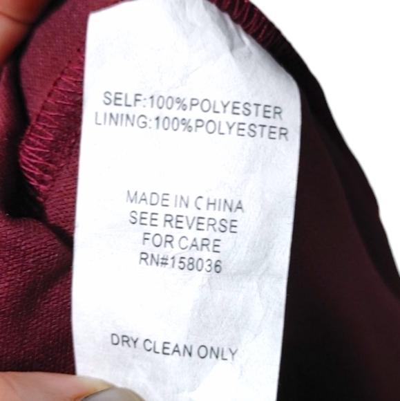 Birdy Grey Adelle Chiffon Cabernet Red Bridesmaid Dress Women's Plus Size 2X - Picture 9 of 13